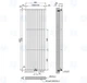 Радиатор вертикальный Navin Ellipse Double 600х1800-10 Anticor белый (02-145133-6018) - изображение 9