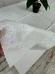 Скатерть на кухонный стол водоотталкивающая виниловая прямоугольная 110х140 см белая - изображение 4