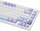 Ігрова клавітура Attack shark X820 Ultra White-purple з дисплеєм, ENG + UA, 75%, 4000mAh, Hot-Swap, RGB, 2.4GHz/Bluetooth/USB - изображение 5