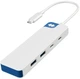 Hub USB Hyper HyperDrive Flex 4 Port USB-C Combo Hub White/Blue (HD5200BUGL) - obraz 1