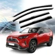 Дефлектори вікон вітровики Benke для Toyota Rav 4 2018 (Чорний Молдинг Нержавіюча сталь 3D) - зображення 1