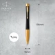 Ручка кулькова Parker URBAN 17 Muted Black GT BP (30035) - изображение 3
