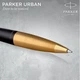 Ручка кулькова Parker URBAN 17 Muted Black GT BP (30035) - изображение 4