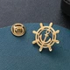 Значок из стали BROCHE брошь бижутерия Якорь и Штурвал золотистый BRGV115460 - изображение 5