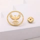 Значок из стали BROCHE брошь бижутерия Птицы Феникс золотистый BRGV115461 - изображение 5