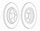 Гальмівний диск FERODO DDF2599C Audi A5, A4, Allroad, Q5, A7, A6 8W0615601C, 80A615601, 80A615601B - изображение 2