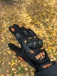 Мото перчатки KTM с пальцами текстильные дышащие с костяшкой полный палец для эндуро, питбайка, мотокросса Черно-оранжевый XL - изображение 5