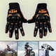 Мото перчатки KTM с пальцами текстильные дышащие с костяшкой полный палец для эндуро, питбайка, мотокросса Черно-оранжевый XL - изображение 7