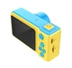 Детский цифровой фотоаппарат противоударный Smart Kids Camera V7 Фотокамера с дисплеем, видео записью и играми Желтый+Голубой - изображение 3
