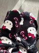 Штани піжамні плюшеві Hello Kitty чорного кольору, теплі домашні штани Хеллоу Кітті L - зображення 5
