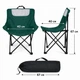 Раскладное туристическое кресло Folding Camping 40 х 40 х 67 см (214 C) Зелёный - изображение 2