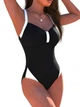 Суцільний чорний купальник Mr:Loveer жіночий 2XL plus size - изображение 1