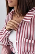 Классическая рубашка в полоску Lurex Темный красный One Size (58411) - изображение 4