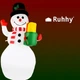 Рождественский надувной снеговик с LED подсветкой 155 см для улицы и дома из пластика белый Purlov - зображення 5