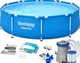 Бассейн каркасный Bestway 56681 366х76 см с насосом и фильтром 6473 л для дачи - изображение 8