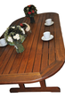 Стіл стаціонарний Hudson oval table 2000 x 1000 мм з червоного дерева Мербау - зображення 2