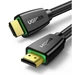 Кабель UGREEN HD118 HDMI 2.0 (AM/AM) High-End Cable Nylon Braid 5m Black (40412) - изображение 2