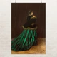 Постер Женщина в зелёном, Клод Моне, Claude Monet, Woman in the Green Dress, A3 42×28 см (id4488) - изображение 1