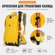 Рюкзак туристичний для походів і подорожей 52×29×19 см 0.48 кг з дихаючою спинкою, боковими кишенями та кріпленням для трекінгових палиць (жовтий) - зображення 9