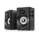 Портативна колонка Real-El S-217 Black, 2 x 6 Вт, МДФ, живлення від мережі 220V, керування зпереду - зображення 1