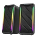 Колонка портативна Real-El S-130 Black, 2 x 5 Вт, USB, mini-jack 3.5 мм, RGB-підсвічування - зображення 2