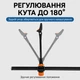 Підставка для вудилища телескопічна з роликом, посилена 19 мм, 7 секцій, чорна, 2.1 м (10911) - зображення 4