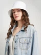 Панама льняная однотонная Bucket Hat Fortune 56-57 Белый - изображение 1