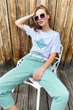 Жіноча футболка з віскози з принтом літня вільна Seventeen L-XL Різнокольоровий (мультиколор) (2000000168319) - зображення 4