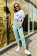 Жіноча футболка з віскози з принтом літня вільна Seventeen L-XL Різнокольоровий (мультиколор) (2000000168319) - зображення 6