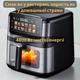 Фритюрниця безмасляна Rainberg RB-2342 з 2 ТЕНами Аерогриль з оглядовим вікном 4800 Вт Мультипіч з антипригарною чашею 12,5л та силіконовою формою - зображення 10