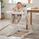 Стул-качели 3в1 CARRELLO Cascata CRL-10303 шезлонг + качели + стул для кормления, датчик движения, 5 скоростей, дистанционное управление со смартфона, от рождения до 3 лет Cream Beige Wooden - изображение 2
