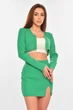 Костюм женский однотонный в рубчик зеленого цвета Fashion размер 40 (214480) - изображение 1