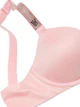 Комплект белья Victoria's Secret Heritage Stripe Shine Strap Push-Up Bra + Thong Panty - 34B - S - Розовый - изображение 8