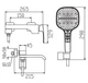 Змішувач для ванни з коротким зливом KOER KB-41037-01 хром KR6004 - зображення 2