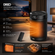 Керамический обогреватель DREO PTC 1500W: Эко-режим, термостат NTC, таймер, защита от опрокидывания, ультратихий 34 дБ, Черный - изображение 1