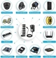 Блок живлення 12V 2A 24W з 7 перехідниками, адаптер YW-12 - зображення 4