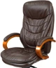 Кресло АКЛАС Валенсия Soft EX MB (Кожа LC-K Dark brown/PU Dark brown) - изображение 5