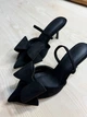 Туфли женские Meideli F566-53 slingback лодочки с бантом экозамша 36 черные - изображение 2