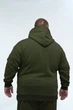 Толстовка мужская на молнии оверсайз Plus Size Khaki 7XL - изображение 3