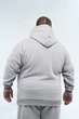 Толстовка мужская на молнии оверсайз Plus Size Grey 8XL - изображение 3