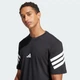 Мужская футболка Future Icons 3-Stripes adidas JD4877 (XS) черный (4067891855597) - изображение 3
