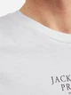 Футболка хлопковая длинная мужская Jack & Jones 12217167-White XL Белая (5715311991200) - изображение 5