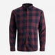 Рубашка хлопковая мужская Jack & Jones 12181602-Port Royale L Бордовая (5714921625741) - изображение 6