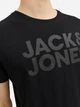 Футболка хлопковая длинная мужская Jack & Jones 12151955-Black M Черная (5715424111823) - изображение 6