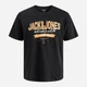 Футболка хлопковая длинная мужская Jack & Jones 12288016-Black XL Черная (5715830432659) - изображение 6