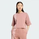 Жіноча футболка Off Placed 3-Stripes adidas JW3613 (XS) рожевий (4068808346689) - зображення 1