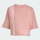 Жіноча футболка Off Placed 3-Stripes adidas JW3613 (XS) рожевий (4068808346689) - зображення 6