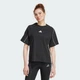 Жіноча футболка Stadium 3-Stripes adidas JV7009 (XS) чорний (4068808912549) - зображення 1