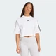 Жіноча футболка Essentials 3-Stripes Cotton Loose adidas JD4999 (S) білий (4067902192741) - зображення 1