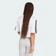 Жіноча футболка Essentials 3-Stripes Cotton Loose adidas JD4999 (S) білий (4067902192741) - зображення 2
